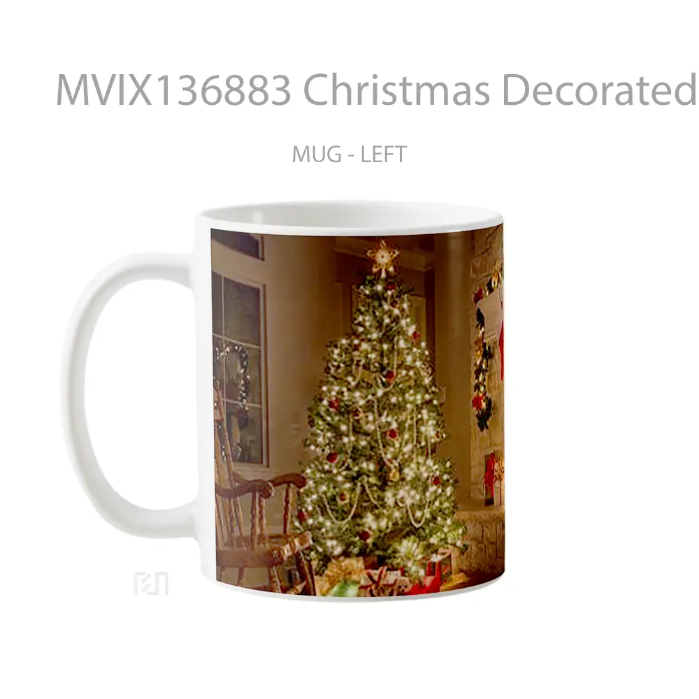 Mug Christmas Decorated Home Gelas Keramik Unik - All-side / Desain
