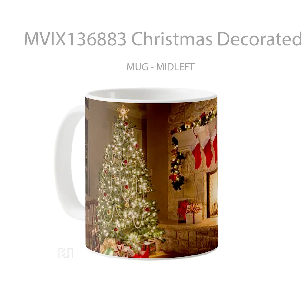 Mug Christmas Decorated Home Gelas Keramik Unik - All-side / Desain