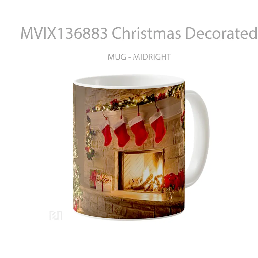 Mug Christmas Decorated Home Gelas Keramik Unik - All-side / Desain