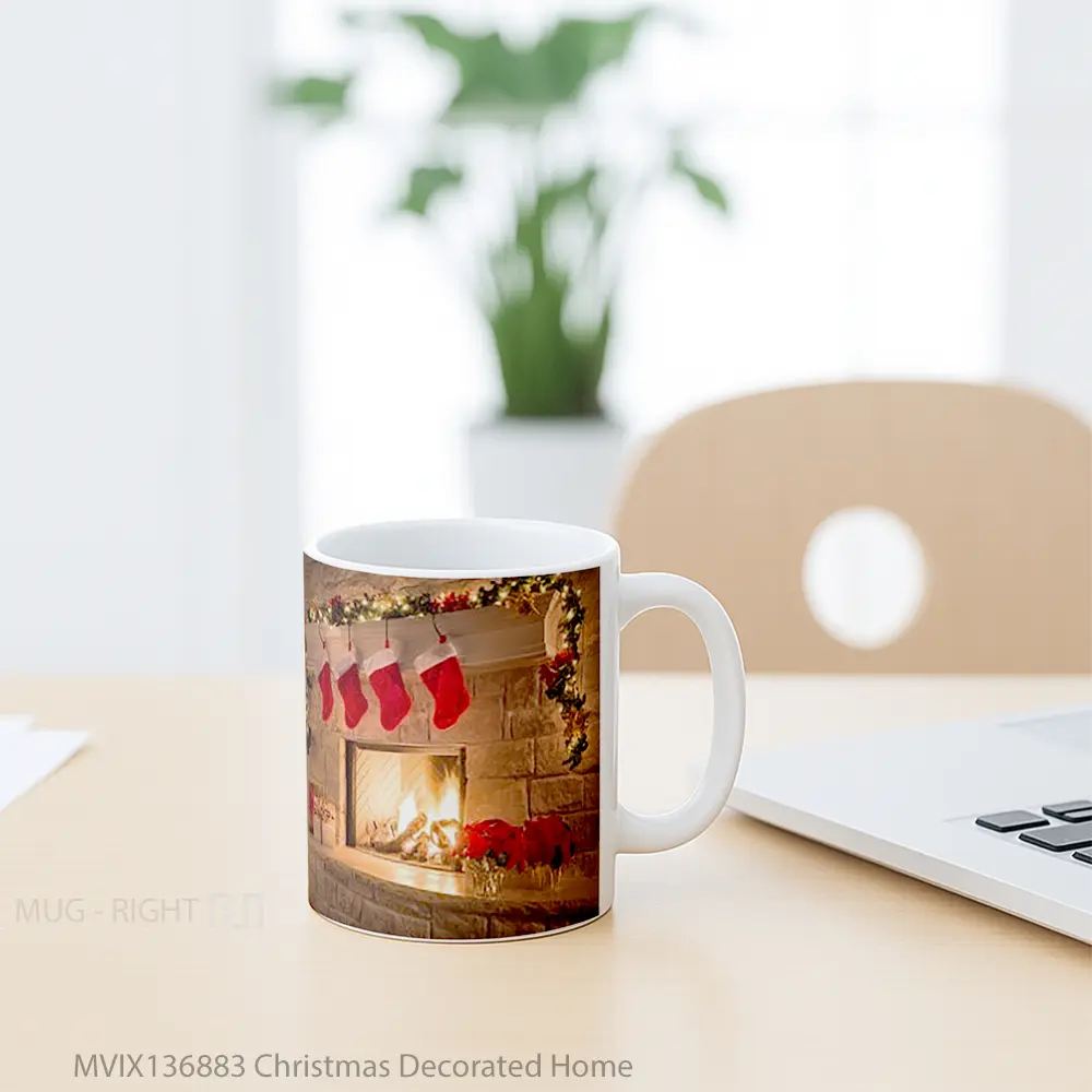Mug Christmas Decorated Home Gelas Keramik Unik - All-side / Desain