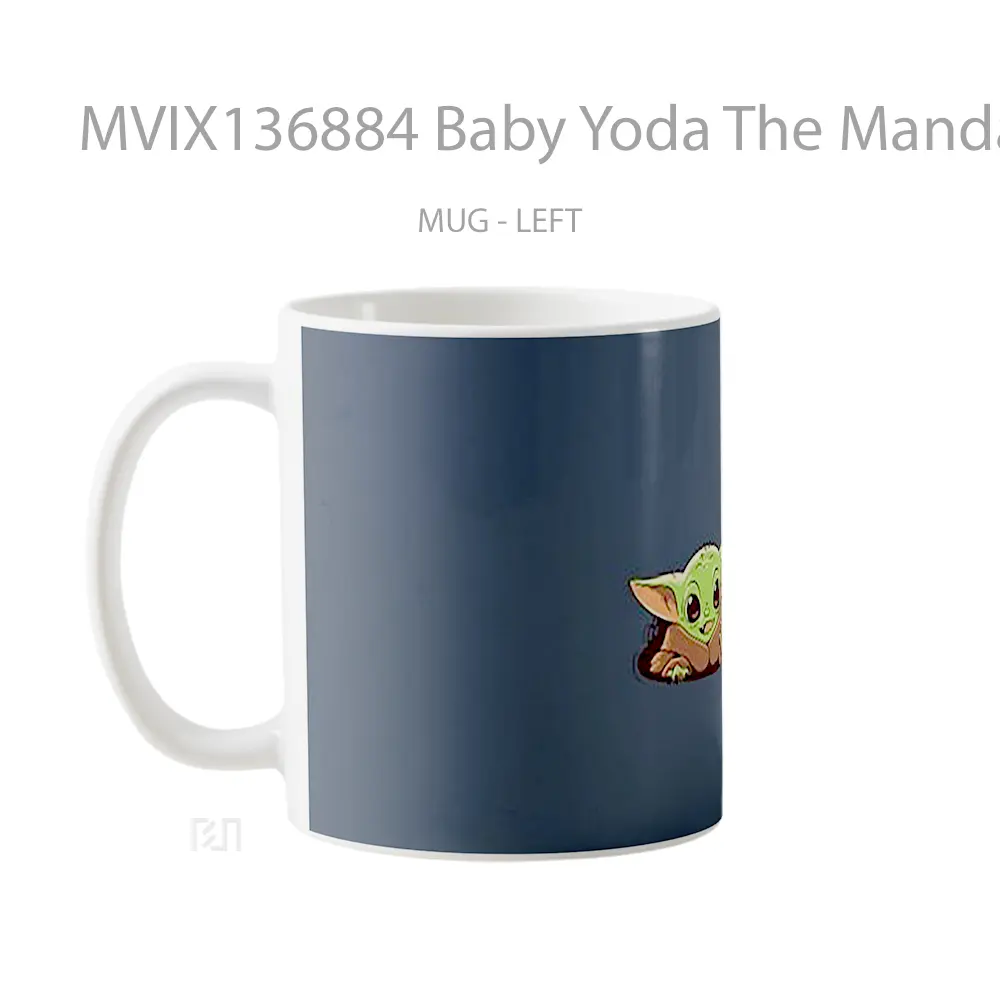 Mug Baby Yoda The Mandalorian V1 Gelas Star Wars - All-side / Desain