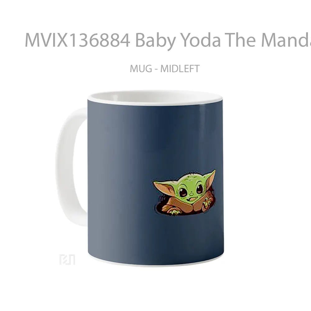 Mug Baby Yoda The Mandalorian V1 Gelas Star Wars - All-side / Desain