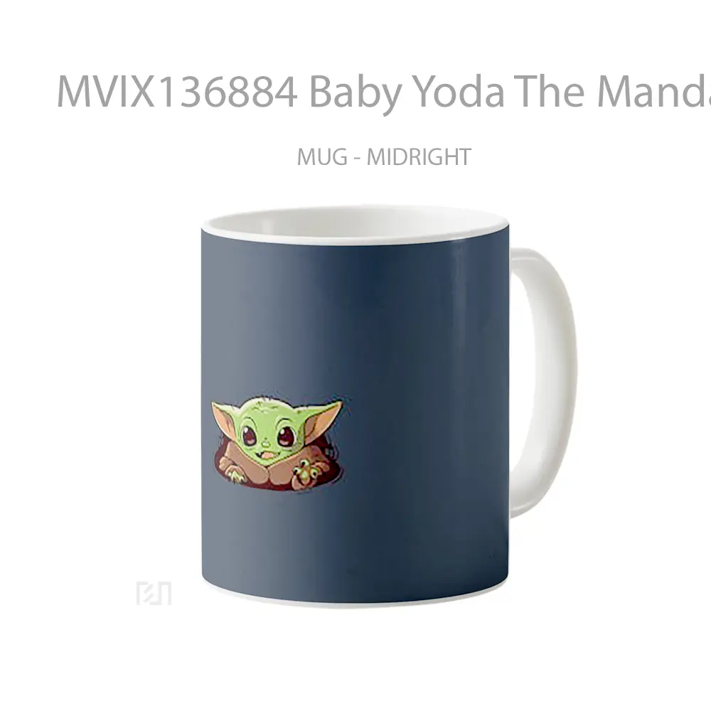 Mug Baby Yoda The Mandalorian V1 Gelas Star Wars - All-side / Desain