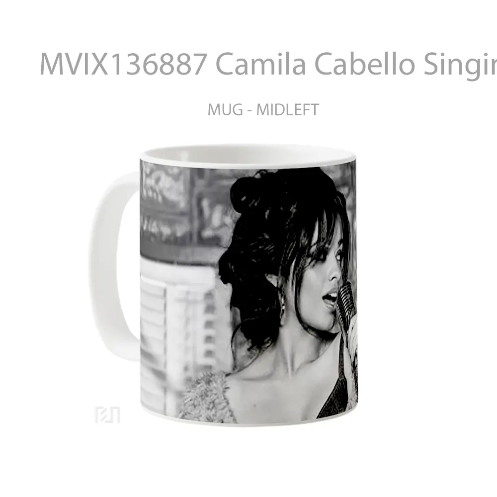Mug Camila Cabello Singing Gelas Selebriti - All-side / Desain
