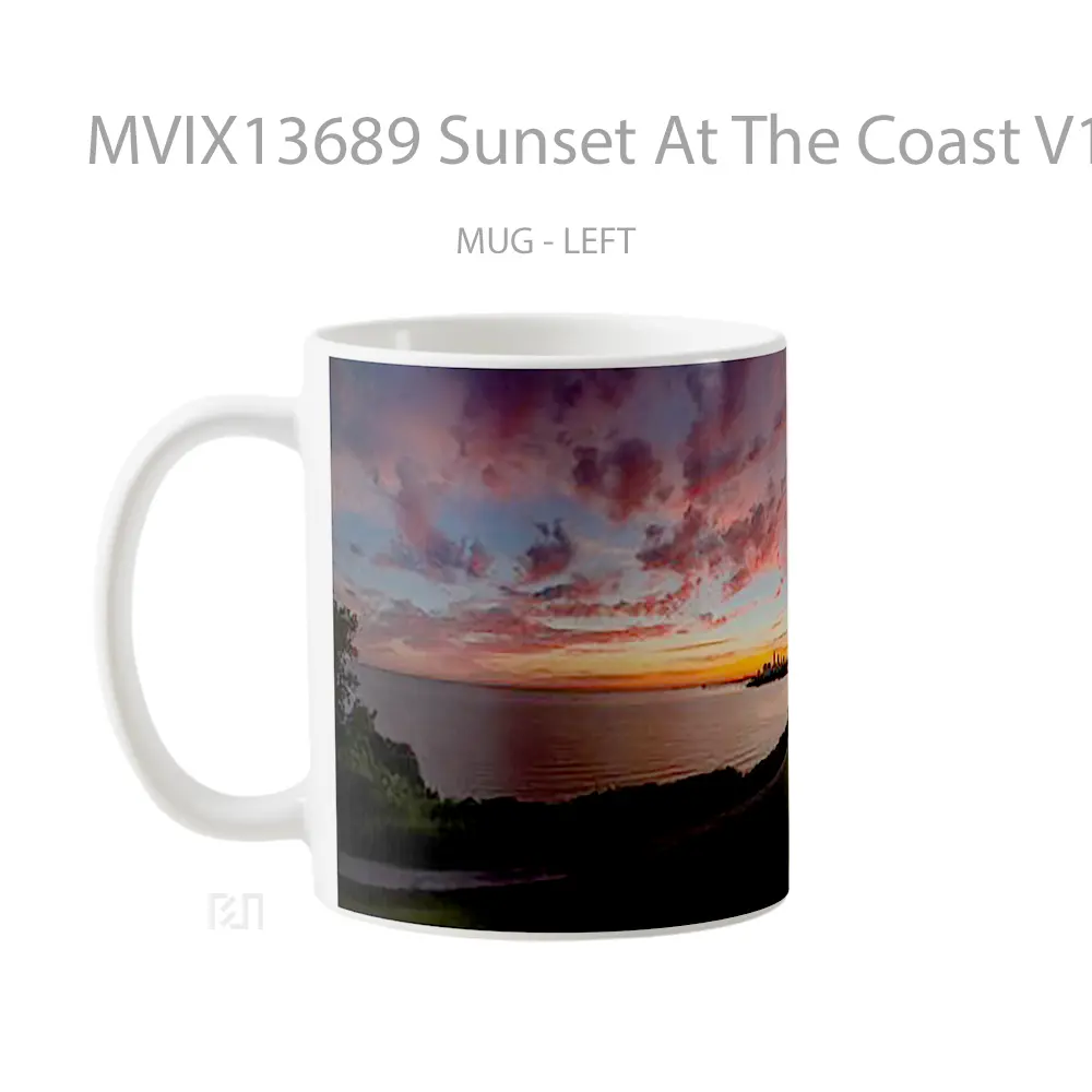 Mug Sunset At The Coast V1 Gelas Pemandangan Alam - All-side / Desain