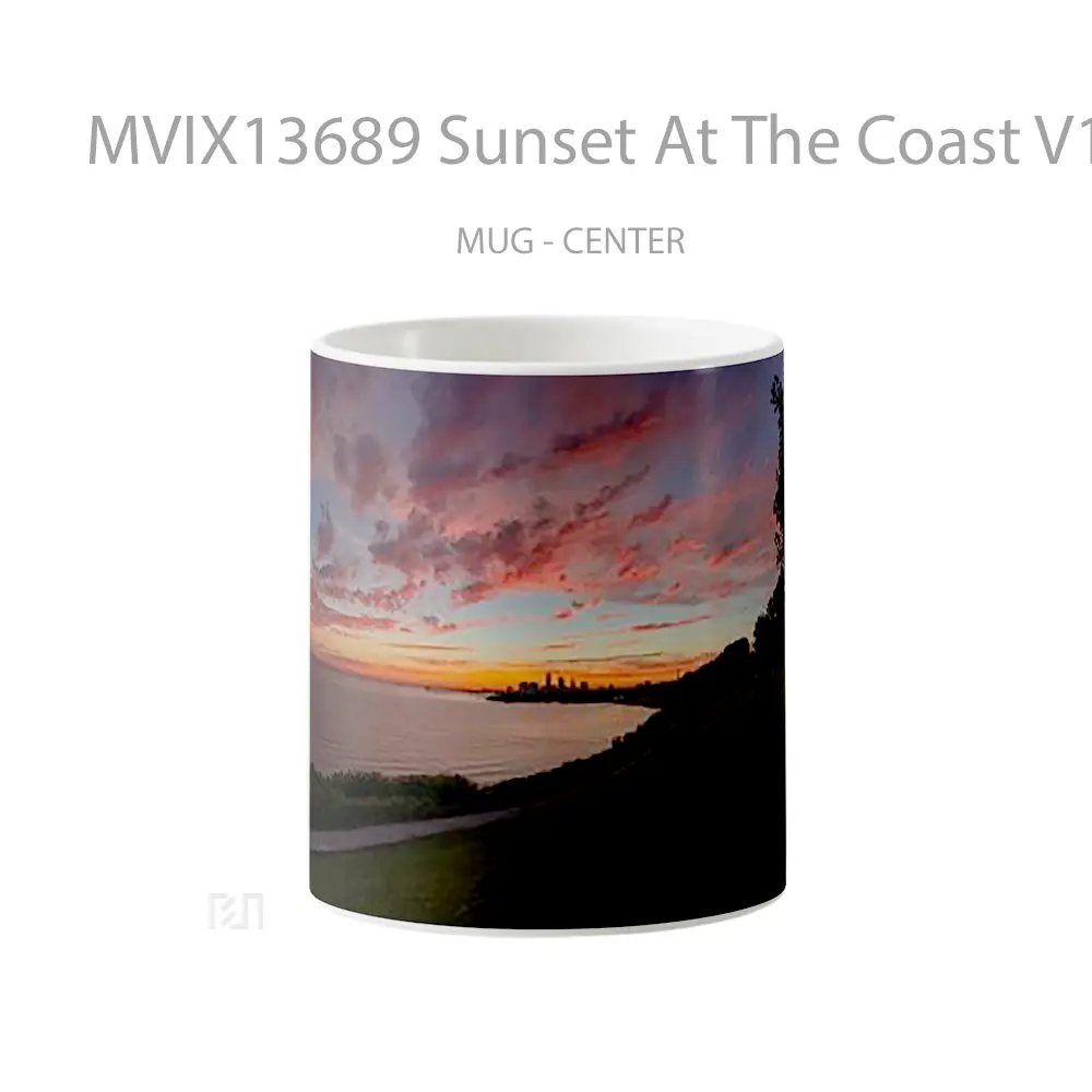 Mug Sunset At The Coast V1 Gelas Pemandangan Alam