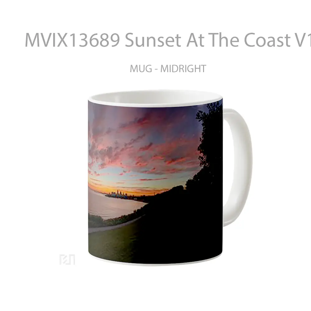 Mug Sunset At The Coast V1 Gelas Pemandangan Alam - All-side / Desain