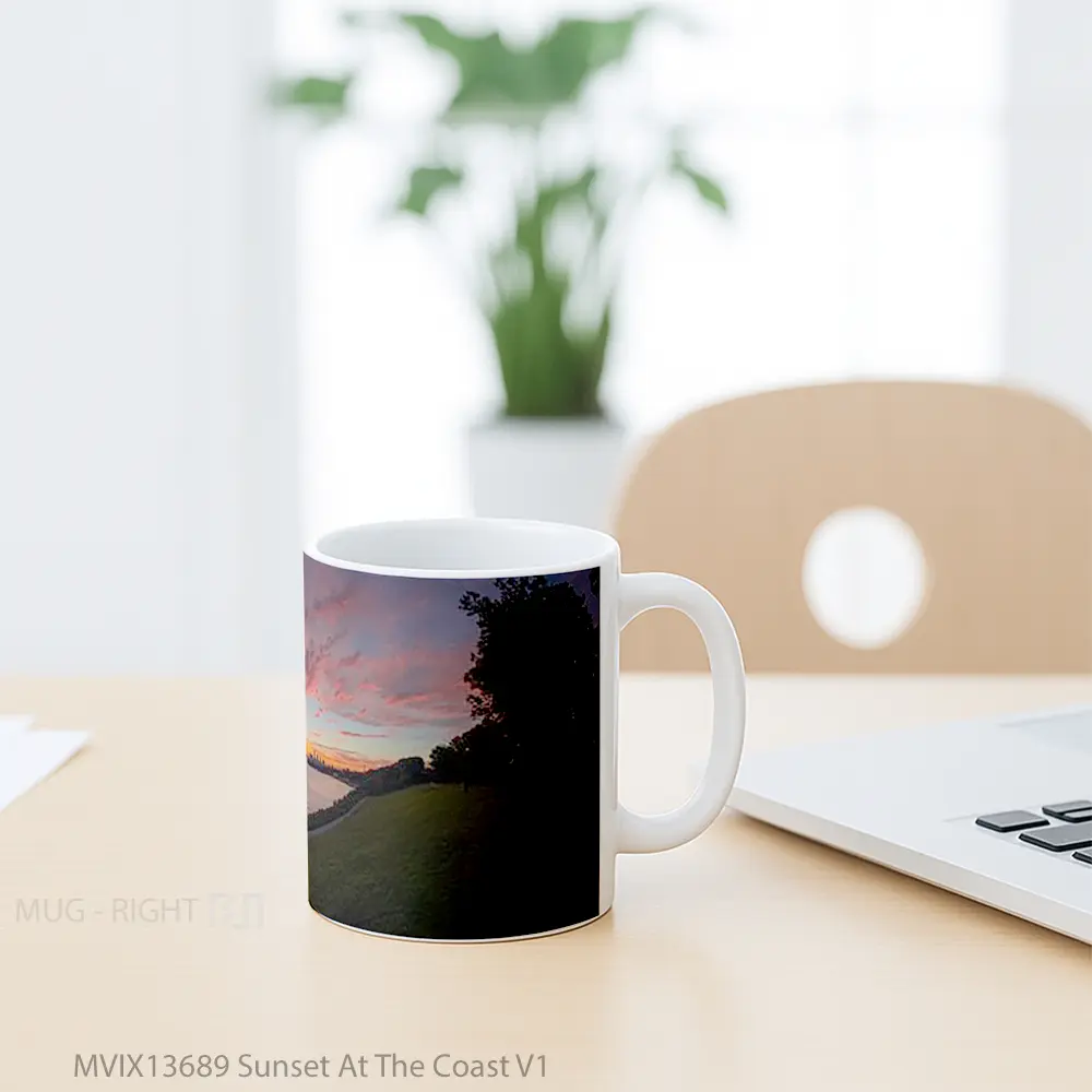 Mug Sunset At The Coast V1 Gelas Pemandangan Alam - All-side / Desain