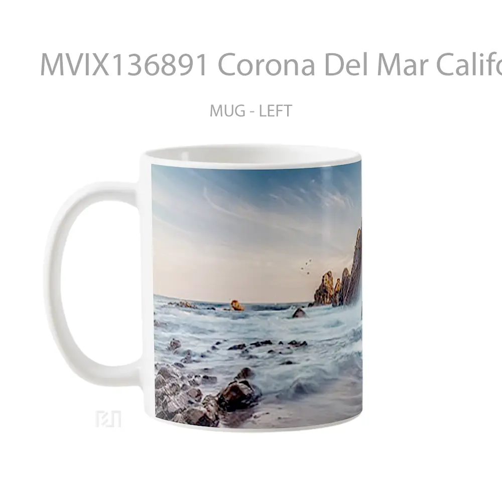 Mug Corona Del Mar California V2 Gelas Keramik Unik - All-side / Desain