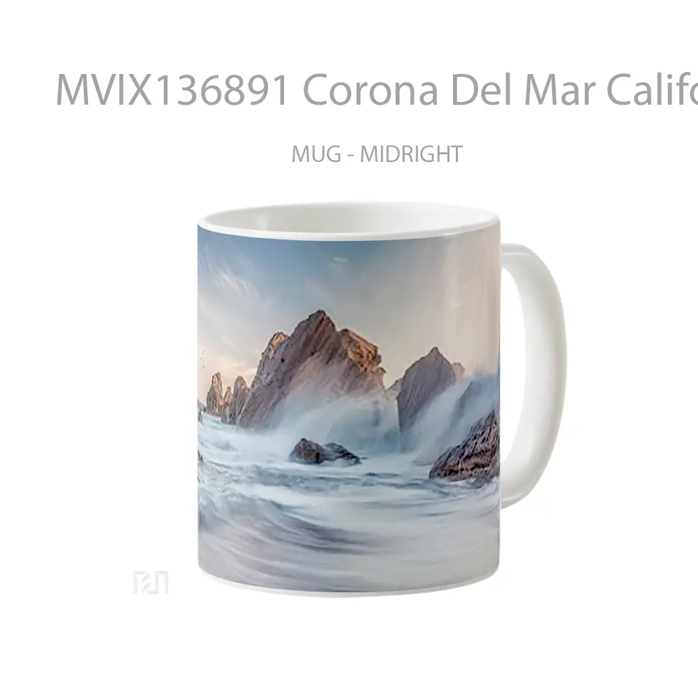 Mug Corona Del Mar California V2 Gelas Keramik Unik - All-side / Desain