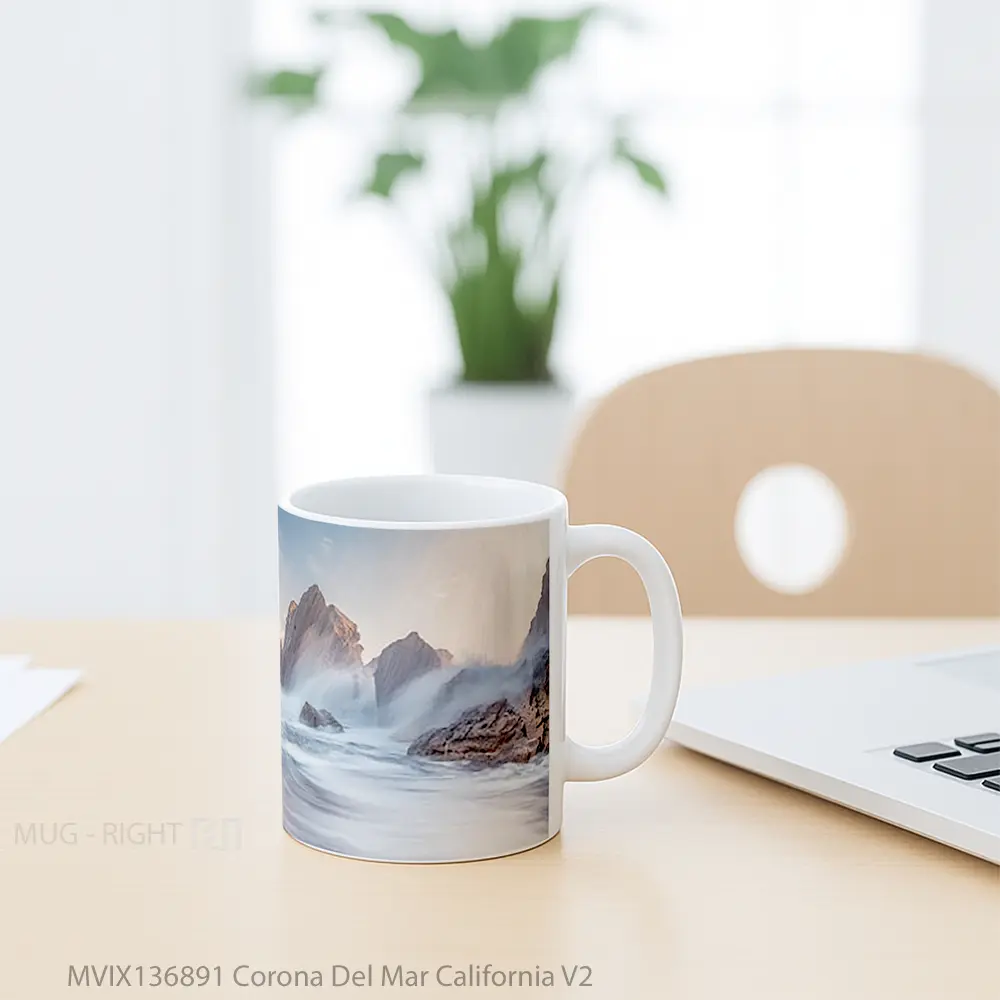 Mug Corona Del Mar California V2 Gelas Keramik Unik - All-side / Desain