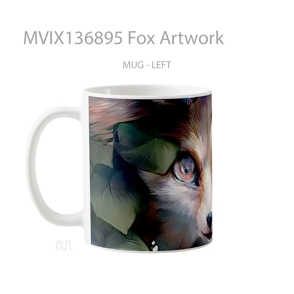 Mug Fox Artwork Gelas Hewan Lucu - All-side / Desain