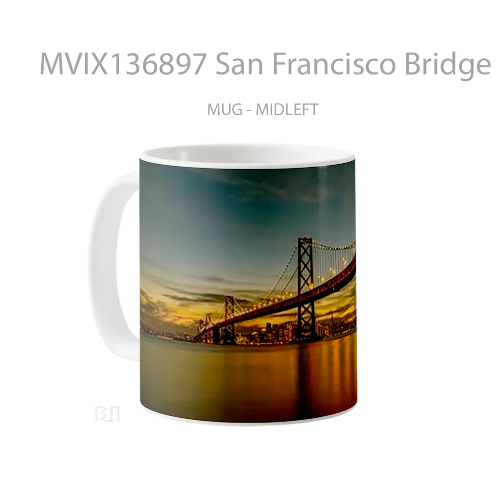 Mug San Francisco Bridge Gelas Keramik Unik - All-side / Desain
