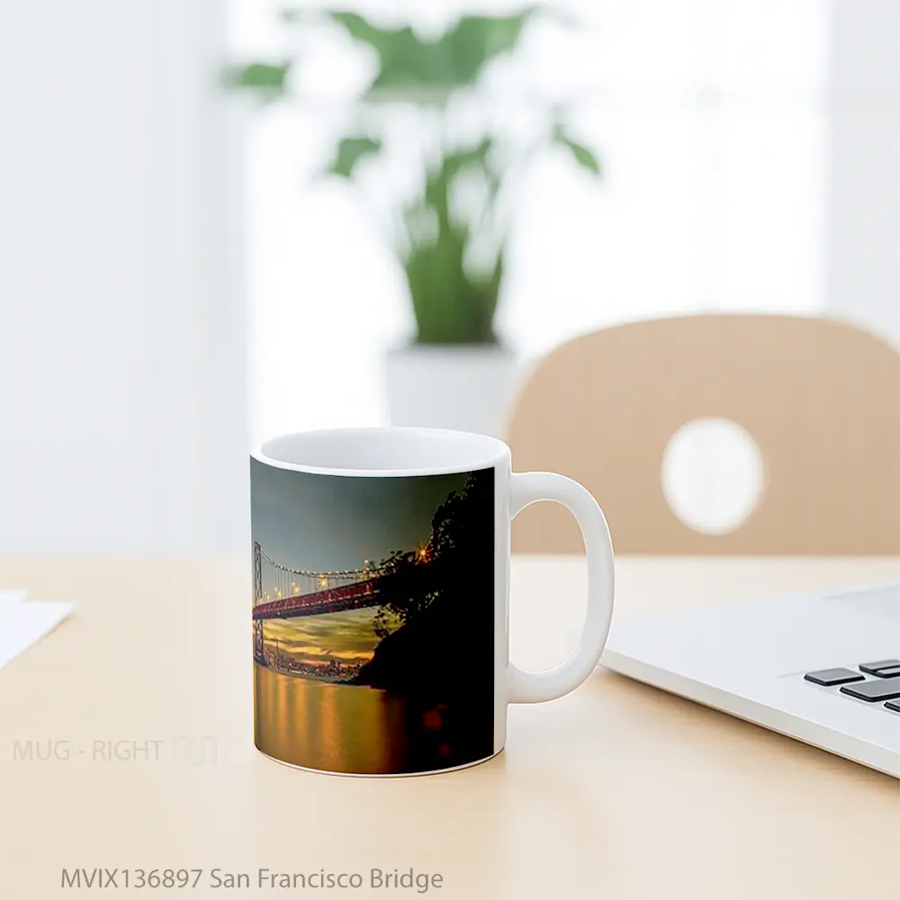 Mug San Francisco Bridge Gelas Keramik Unik - All-side / Desain
