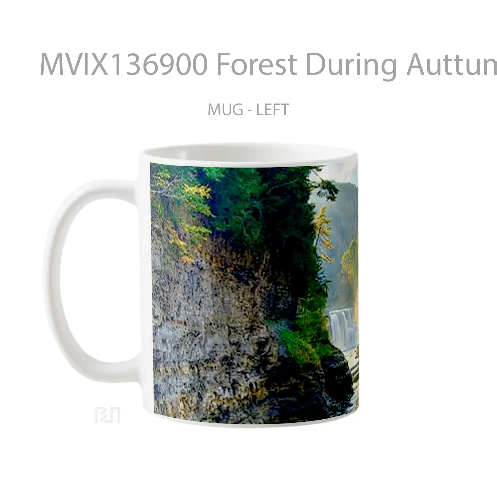 Mug Forest During Auttumn Gelas Pemandangan Alam - All-side / Desain