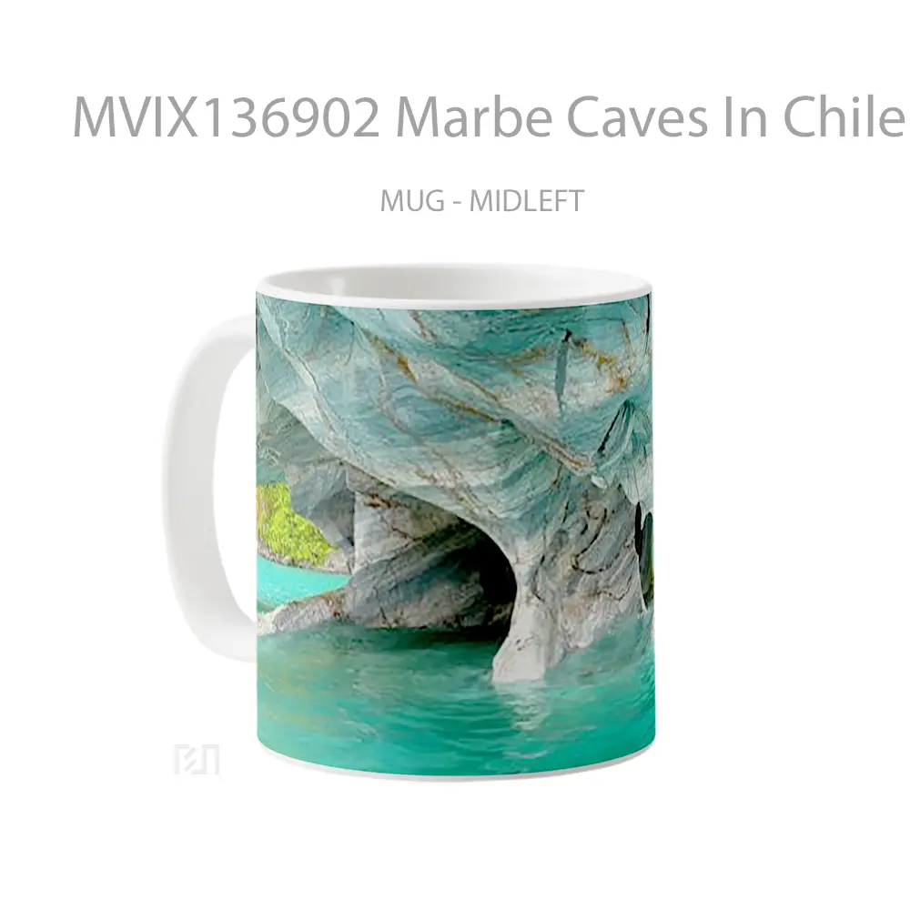 Mug Marbe Caves In Chile S Sea Gelas Pemandangan Alam - All-side / Desain