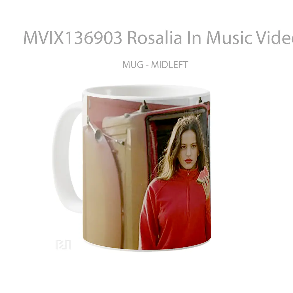 Mug Rosalia In Music Video For Malamente Gelas Keramik Unik - All-side / Desain
