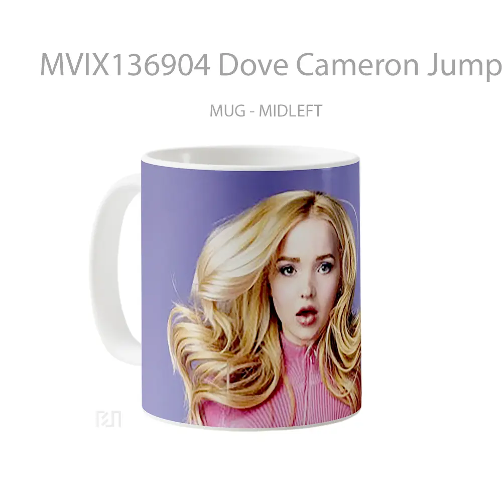 Mug Dove Cameron Jumping Gelas Keramik Unik - All-side / Desain