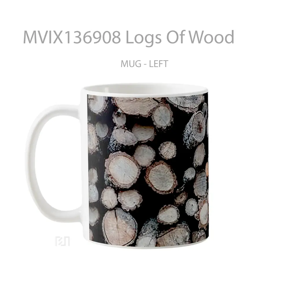 Mug Logs Of Wood Gelas Keramik Unik - All-side / Desain
