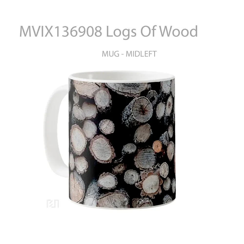Mug Logs Of Wood Gelas Keramik Unik - All-side / Desain