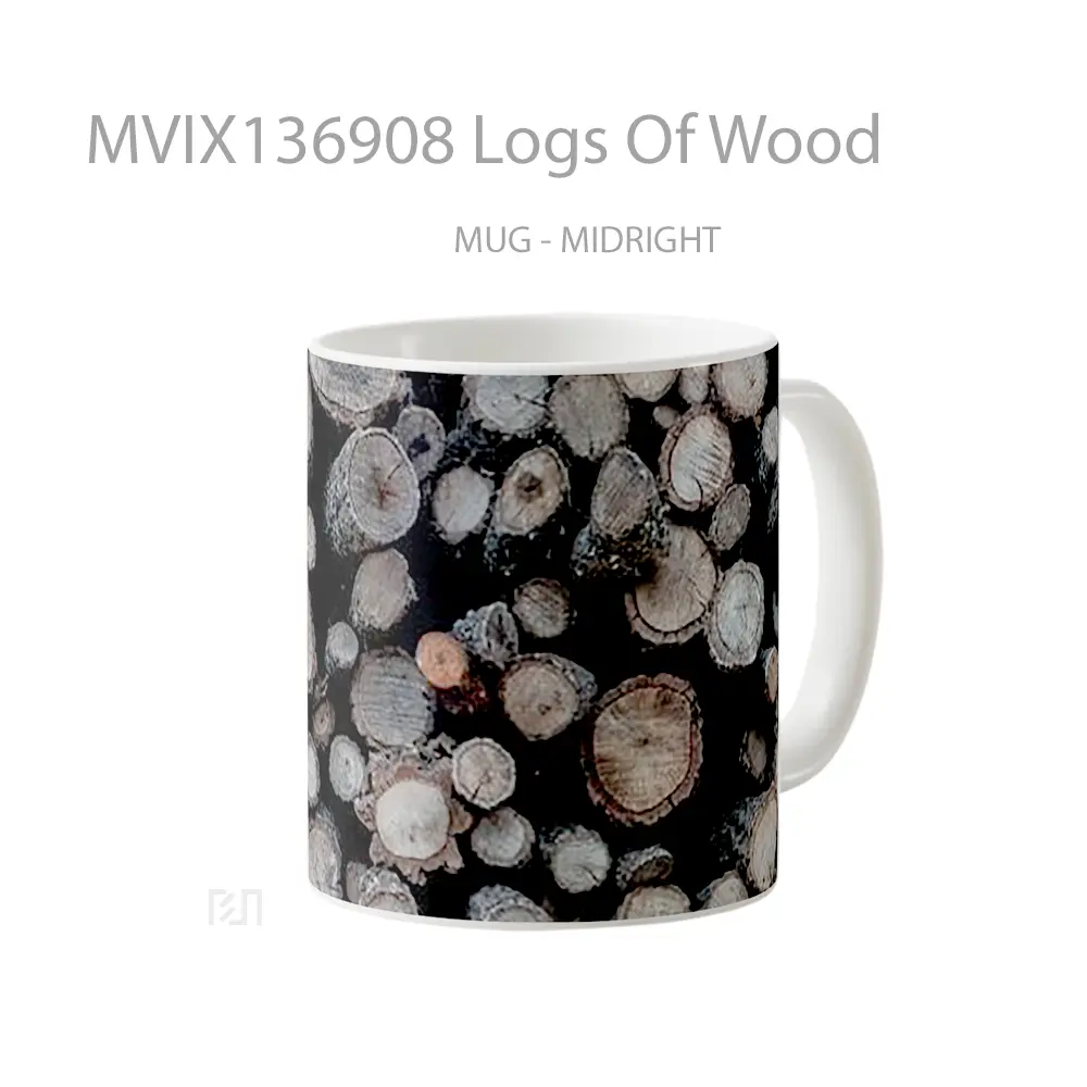 Mug Logs Of Wood Gelas Keramik Unik - All-side / Desain