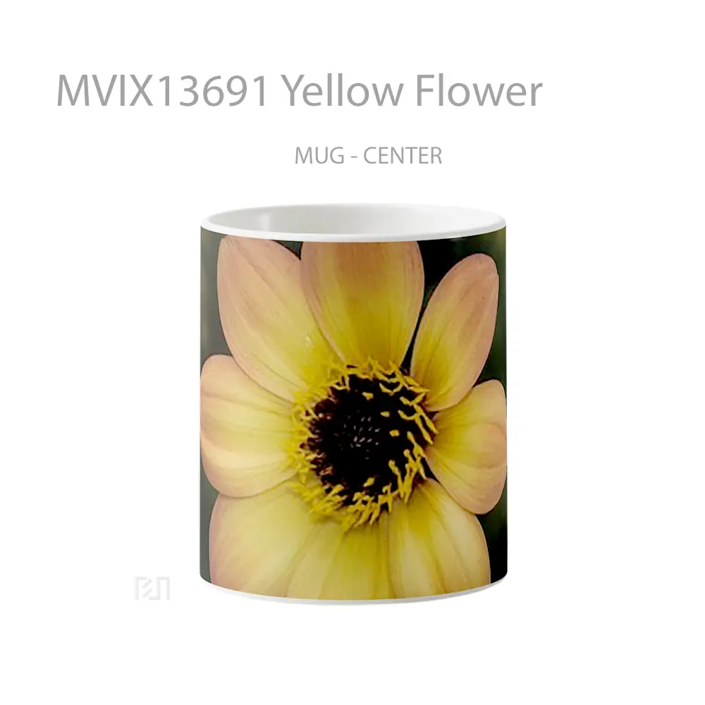 Mug Yellow Flower Gelas Pemandangan Alam