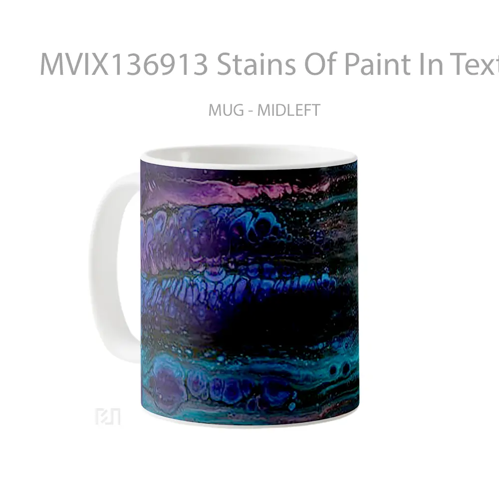 Mug Stains Of Paint In Texture Gelas Keramik Unik - All-side / Desain