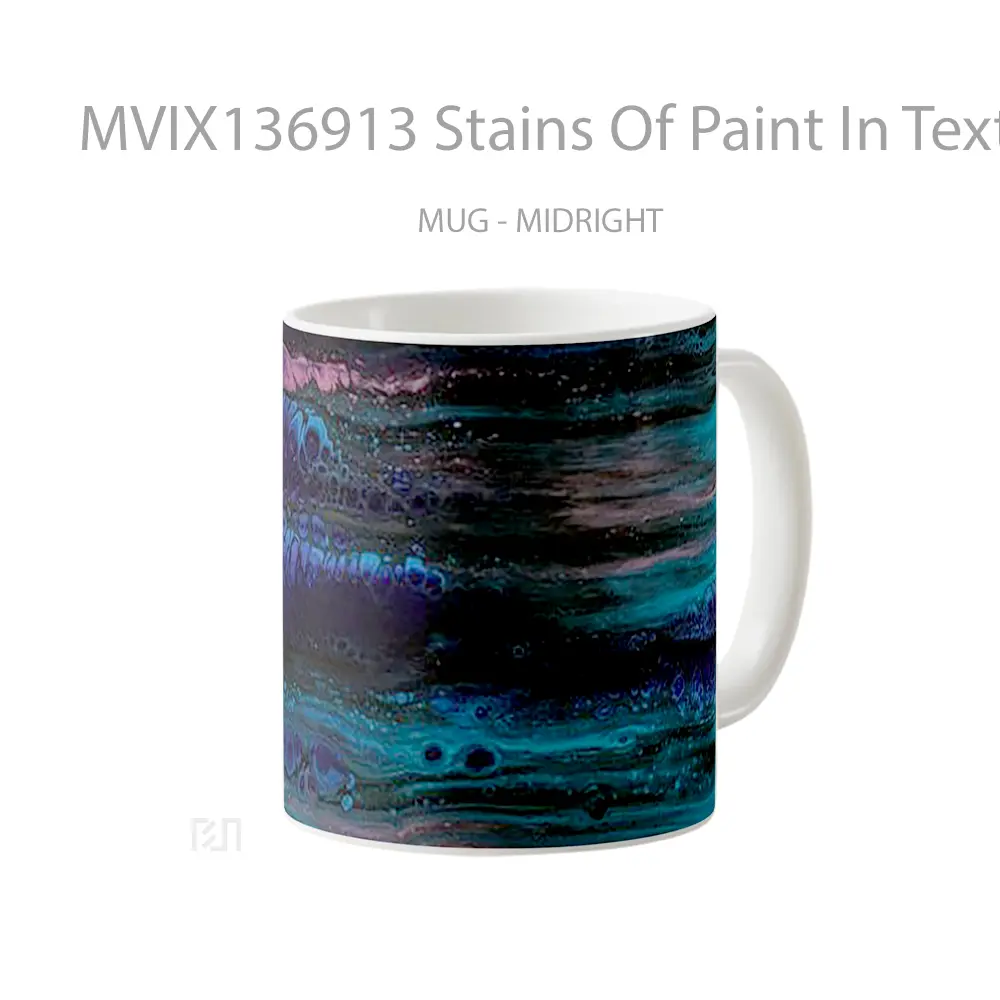 Mug Stains Of Paint In Texture Gelas Keramik Unik - All-side / Desain