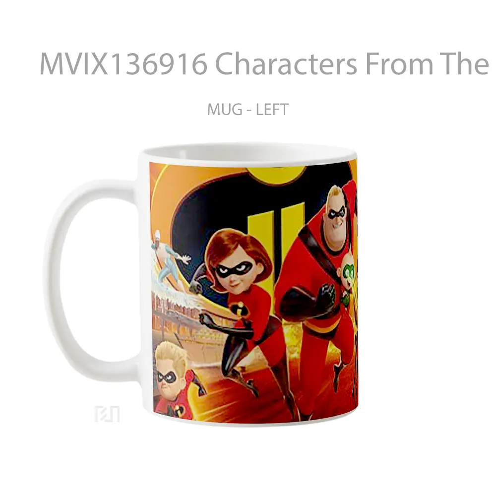 Mug Characters From The Incredibles Gelas Keramik Unik - All-side / Desain