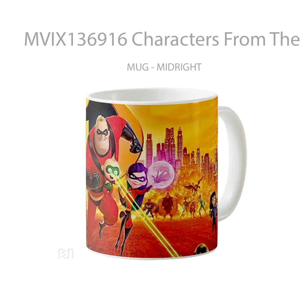 Mug Characters From The Incredibles Gelas Keramik Unik - All-side / Desain