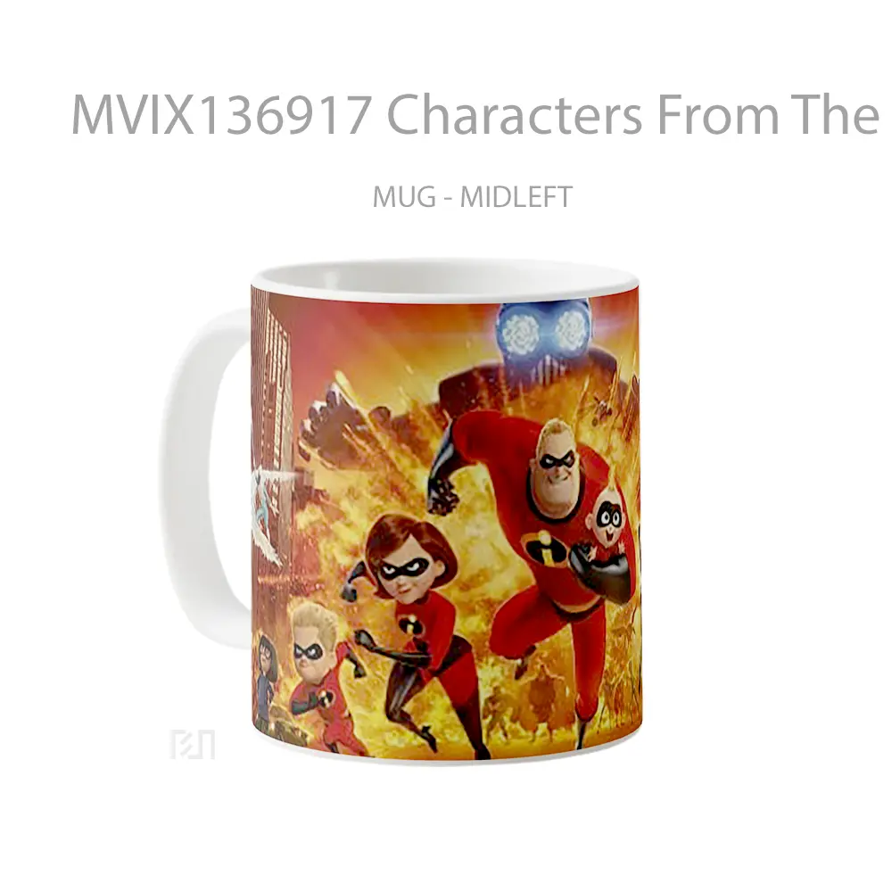 Mug Characters From The Incredibles In Battle Gelas Keramik Unik - All-side / Desain