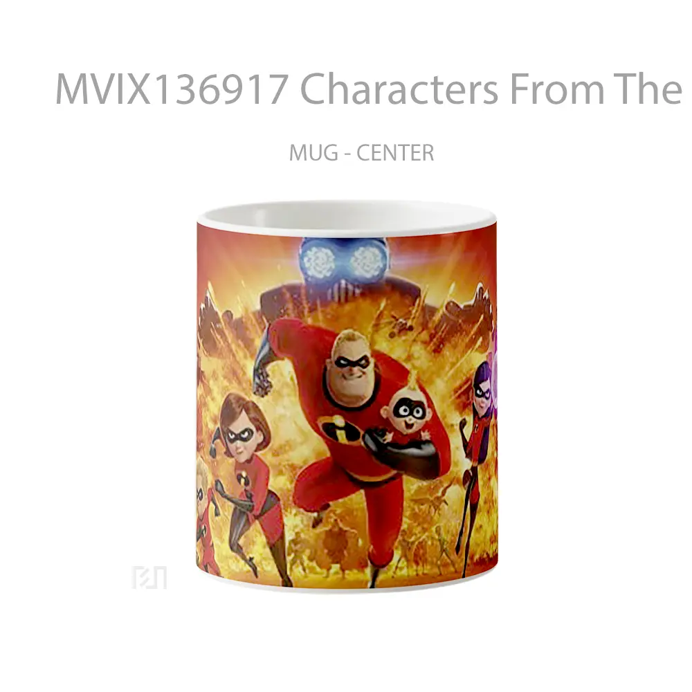 Mug Characters From The Incredibles In Battle Gelas Keramik Unik