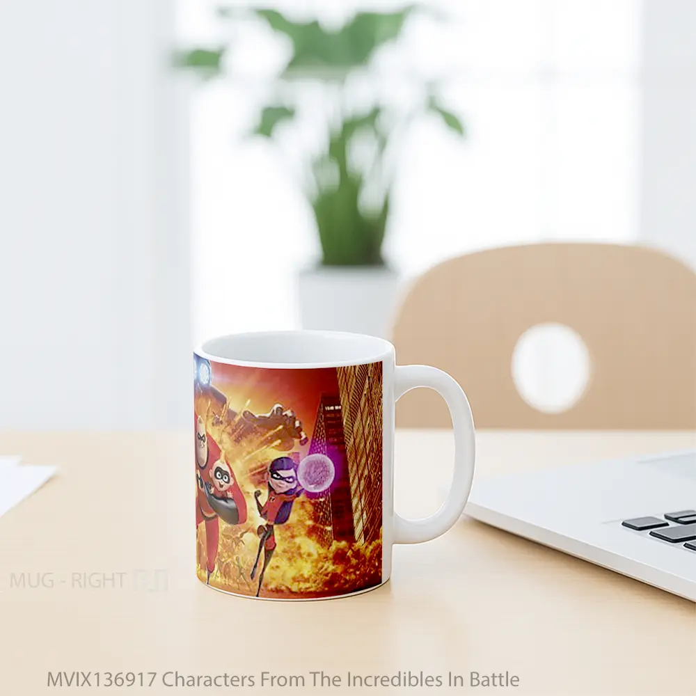 Mug Characters From The Incredibles In Battle Gelas Keramik Unik - All-side / Desain