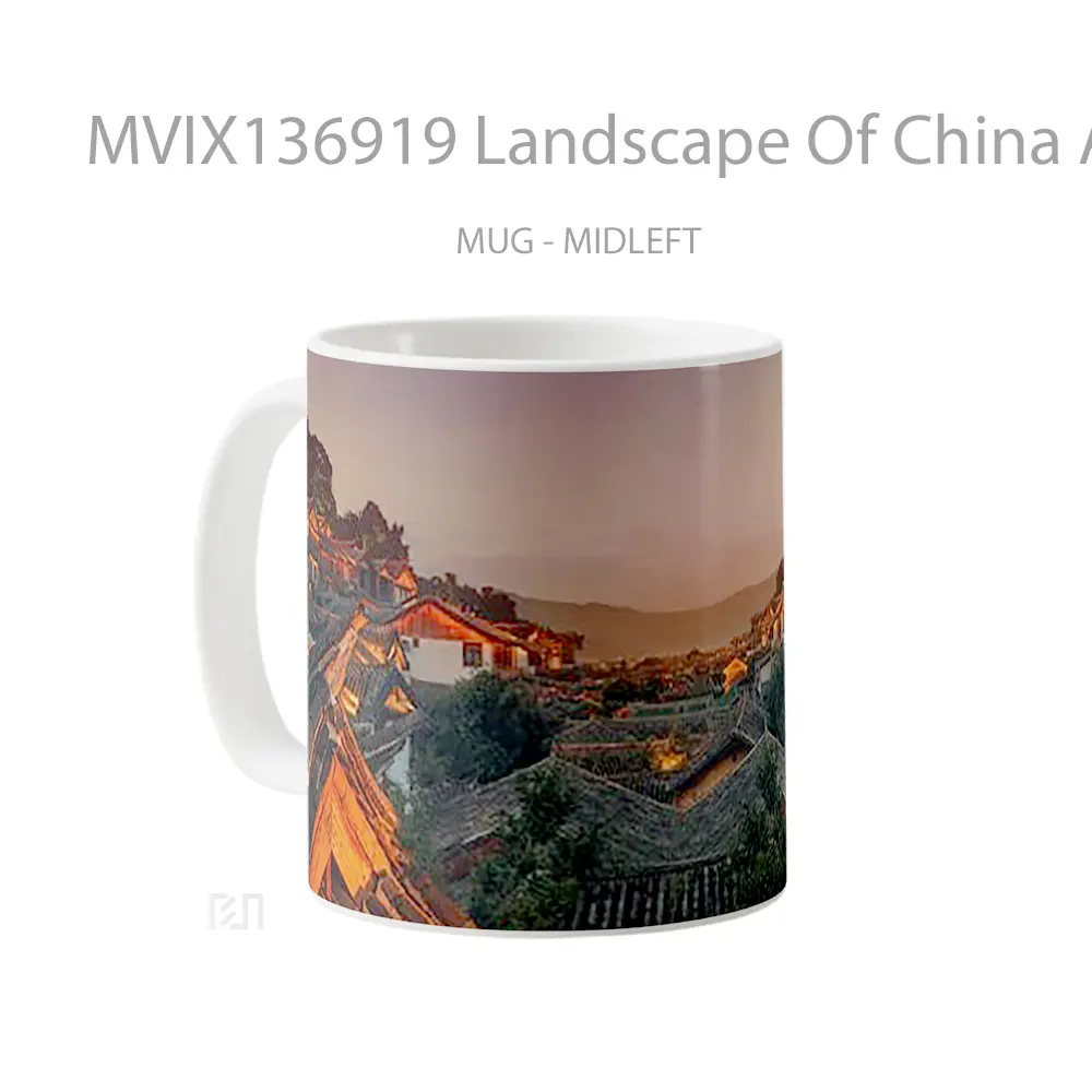 Mug Landscape Of China At Sunset Gelas Pemandangan Alam - All-side / Desain