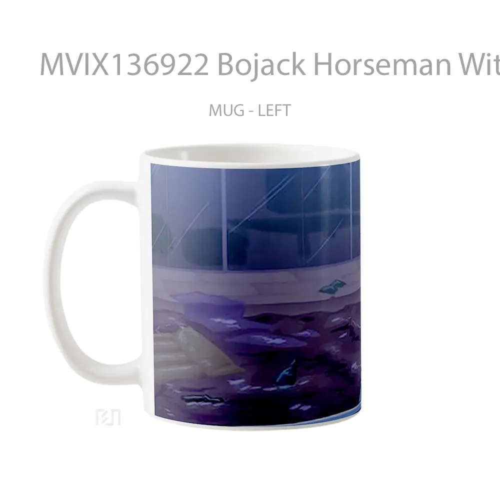 Mug Bojack Horseman With Cigarrate Gelas Keramik Unik - All-side / Desain