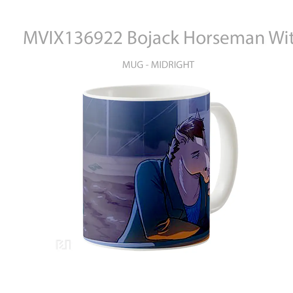 Mug Bojack Horseman With Cigarrate Gelas Keramik Unik - All-side / Desain