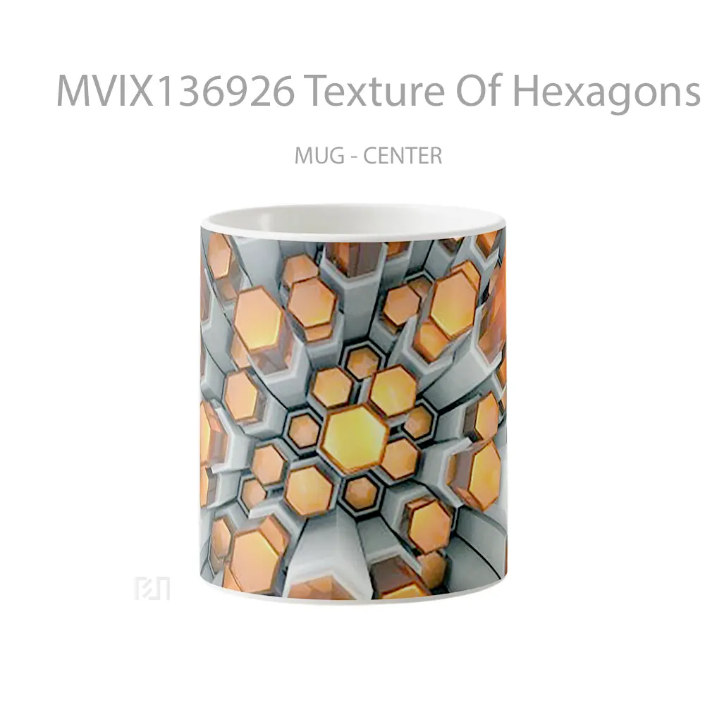 Mug Texture Of Hexagons Gelas Keramik Unik