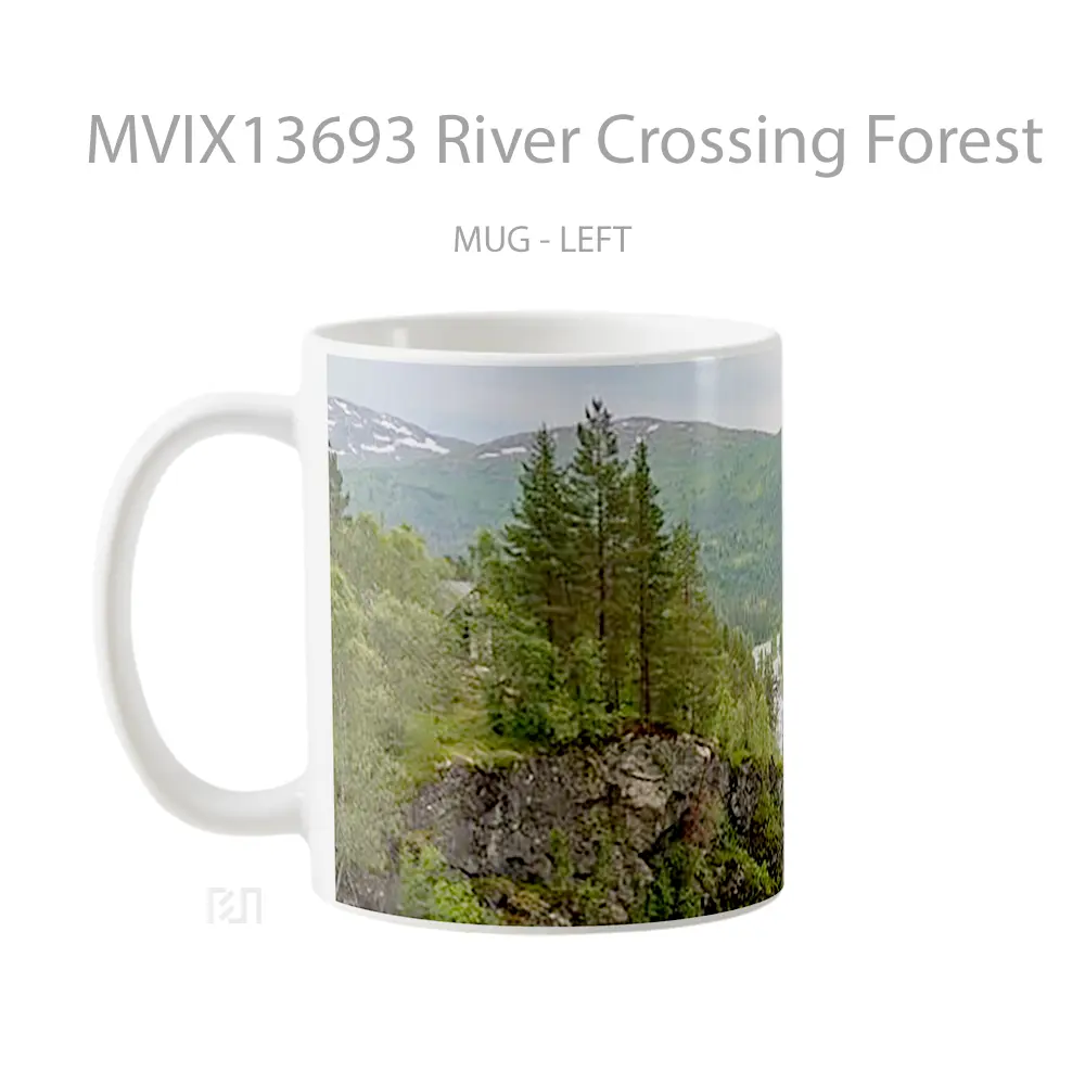 Mug River Crossing Forest Gelas Pemandangan Alam - All-side / Desain