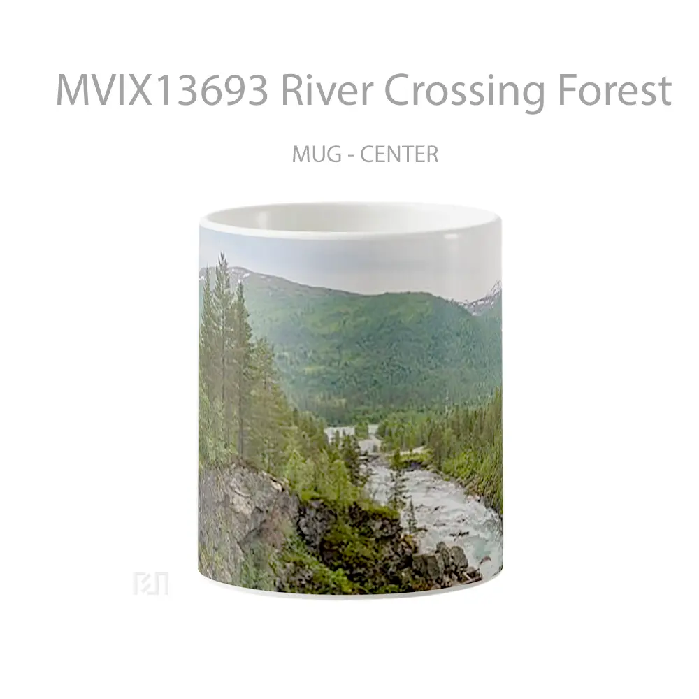 Mug River Crossing Forest Gelas Pemandangan Alam