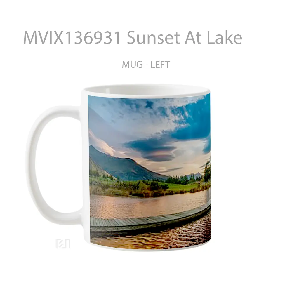 Mug Sunset At Lake Gelas Pemandangan Alam - All-side / Desain