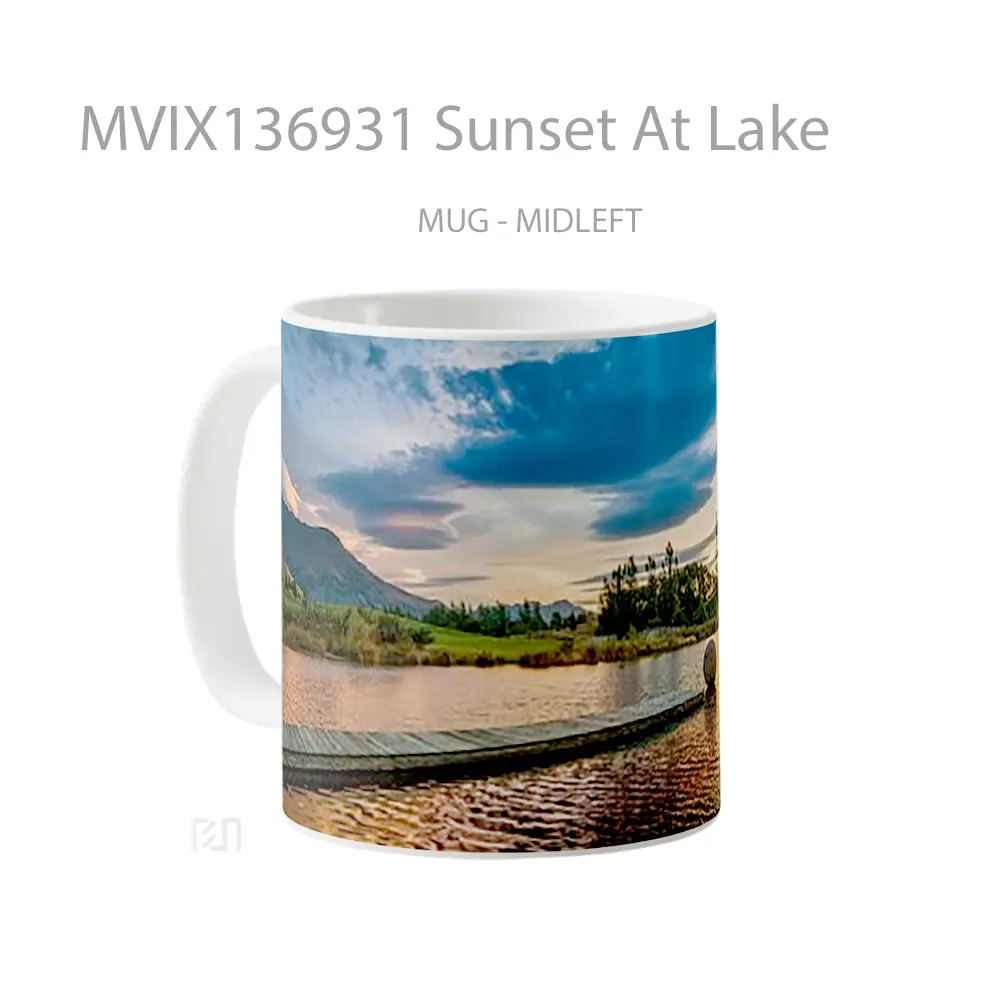 Mug Sunset At Lake Gelas Pemandangan Alam - All-side / Desain