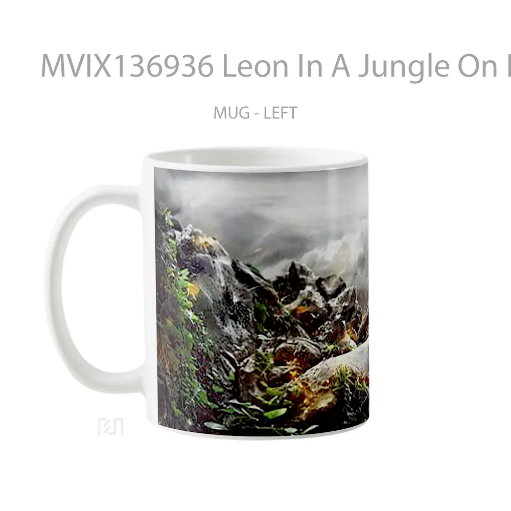 Mug Leon In A Jungle On Fire Gelas Keramik Unik - All-side / Desain