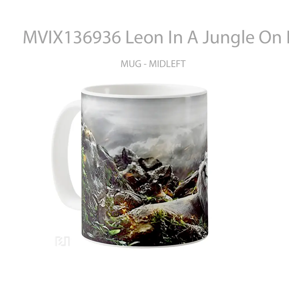 Mug Leon In A Jungle On Fire Gelas Keramik Unik - All-side / Desain