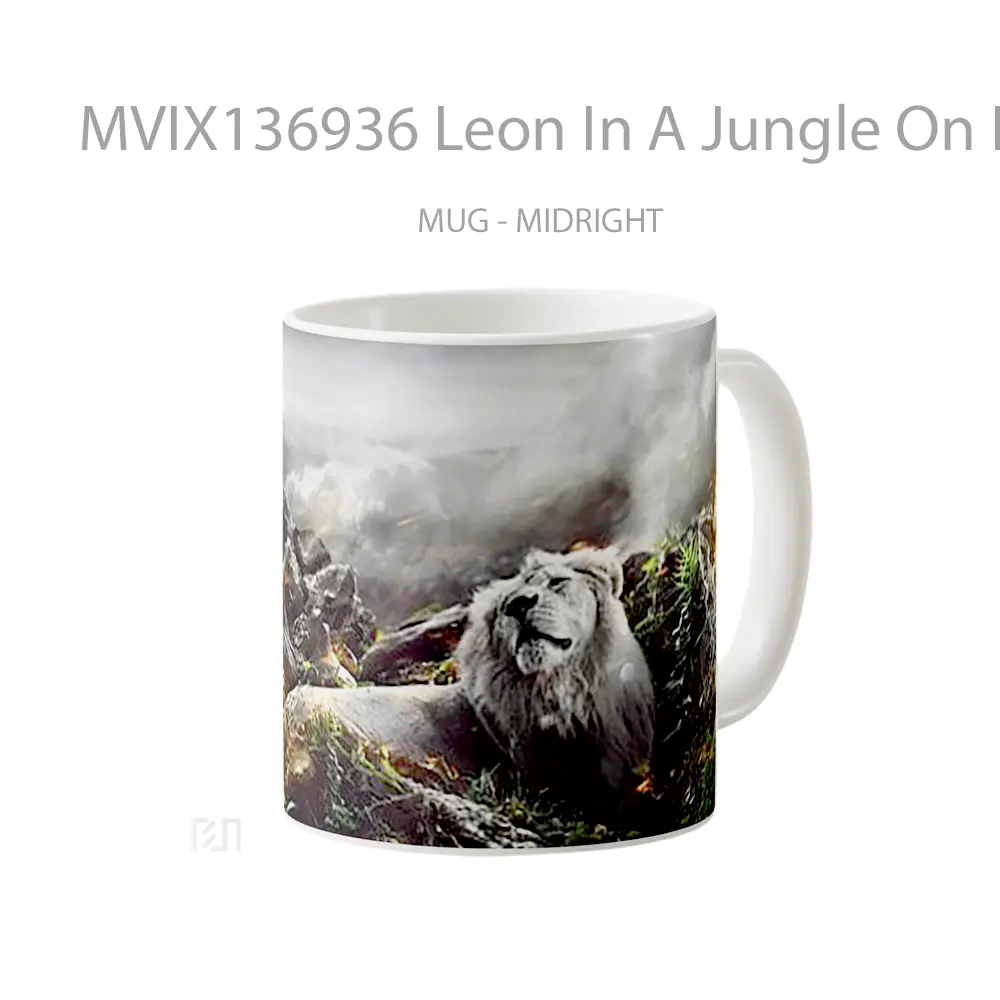 Mug Leon In A Jungle On Fire Gelas Keramik Unik - All-side / Desain