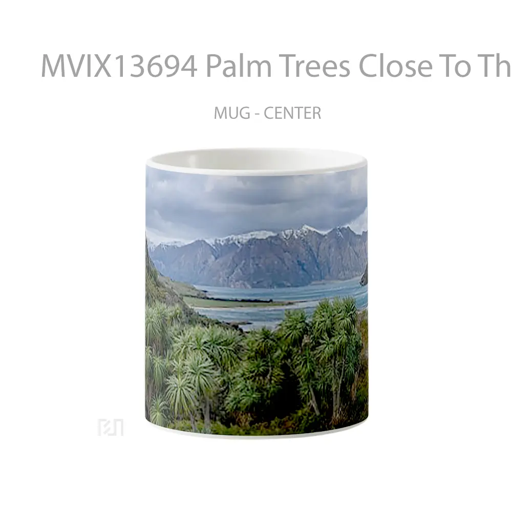 Mug Palm Trees Close To The Sea Gelas Pemandangan Alam