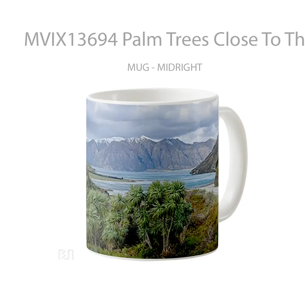 Mug Palm Trees Close To The Sea Gelas Pemandangan Alam - All-side / Desain