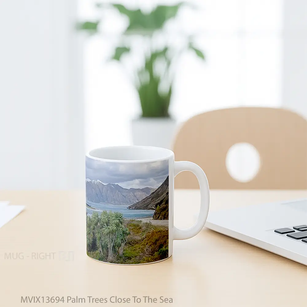 Mug Palm Trees Close To The Sea Gelas Pemandangan Alam - All-side / Desain