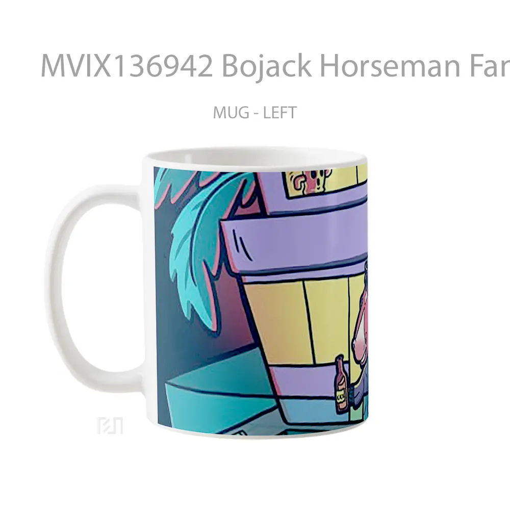 Mug Bojack Horseman Fanart V2 Gelas Keramik Unik - All-side / Desain