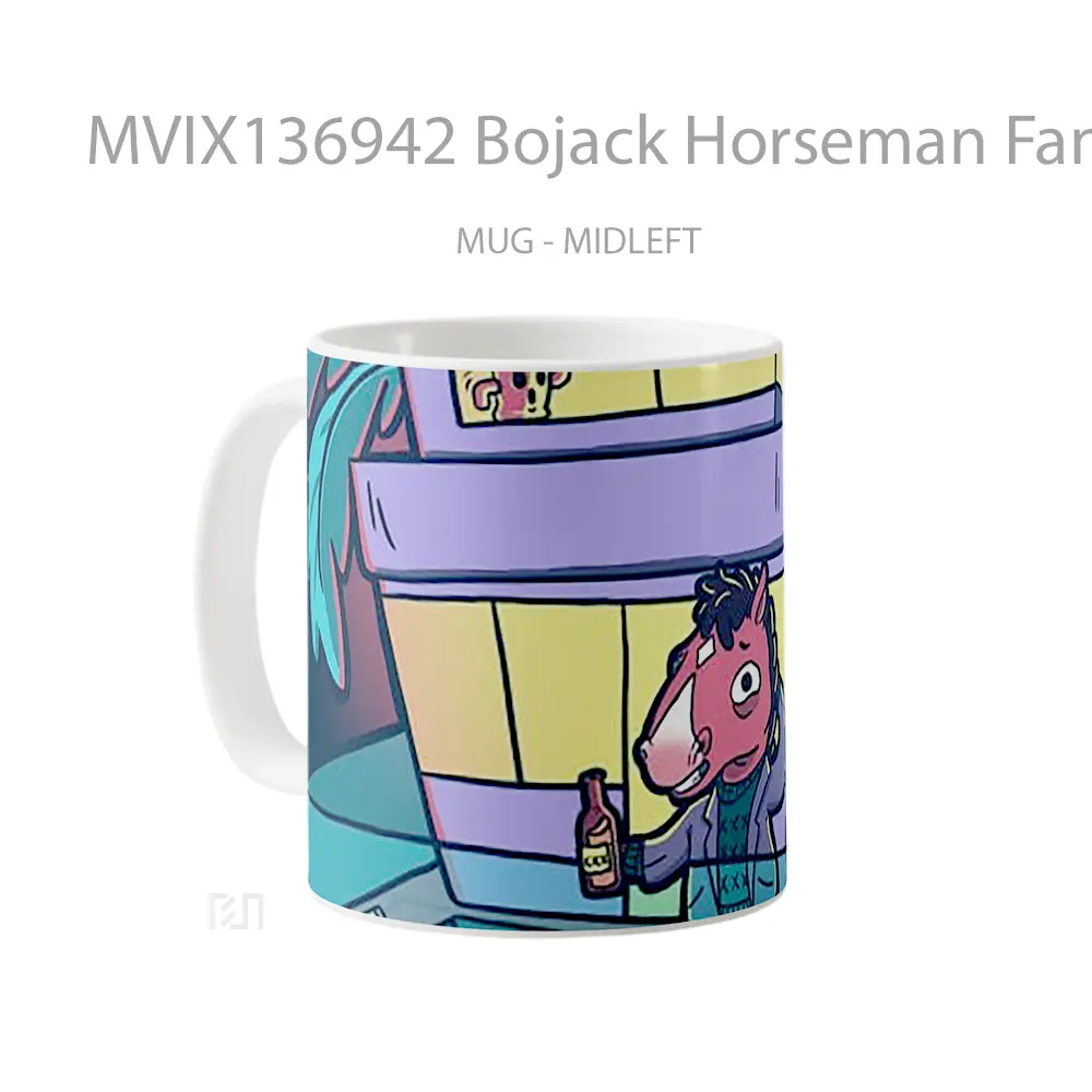 Mug Bojack Horseman Fanart V2 Gelas Keramik Unik - All-side / Desain