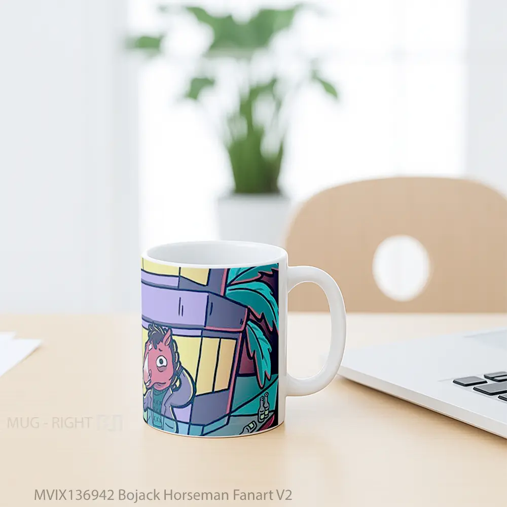 Mug Bojack Horseman Fanart V2 Gelas Keramik Unik - All-side / Desain